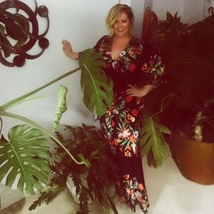 New York & Company tropical evening dress